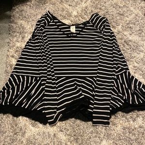 We the Free Striped Peplum Knit Tunic Top Sweater XS